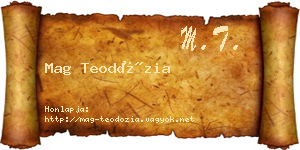 Mag Teodózia névjegykártya